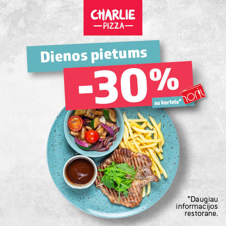 Charlie Pizza Dienos pietums -30%