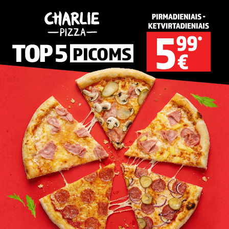 CHARLIE PIZZA specialus pasiūlymas!
