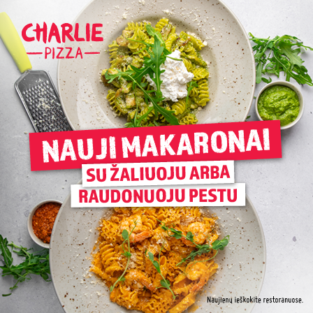Charlie pizza - naujas meniu!